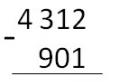 Вычитание чисел, формула Вычитание многозначных чисел столбиком с нулями